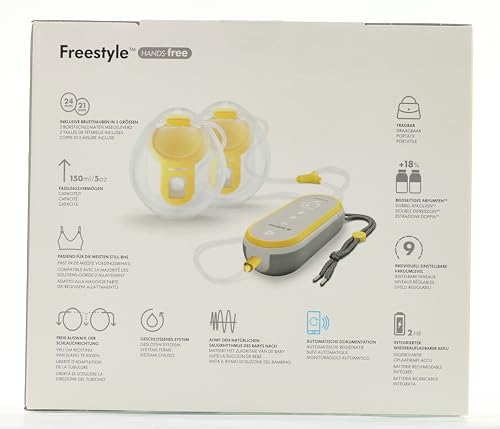 Medela Freestyle Hands-Free Breast Pump, Dual Wearable Electric Breast Pump, Portable and Discreet with App Connection