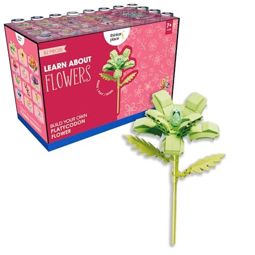 Image of STEM Platycodon Flower Building Blocks Set (82 Pcs, 12-in-1) | DIY Flower Pen Stand Kit for Kids 6+ Years (Boys & Girls) | Creative Craft & Learning Toy | Ideal Gift for Kids