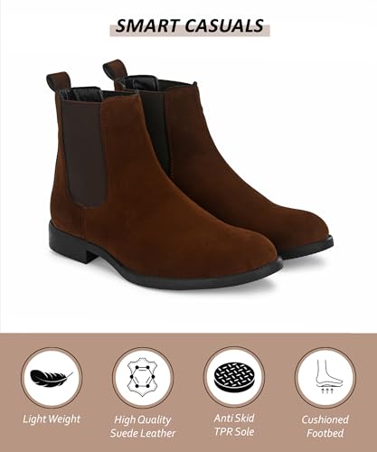 Image of HiREL'S Men's Suede Outdoor Every Day Chelsea Boots