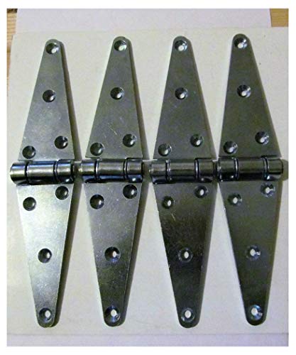 khonanpai 4 Hinges 6 Strap Hinge Heavy Duty Zinc Plated Hardware Door Fence Barn Gate khonanpai 4 Hinges 6" Strap Hinge Heavy Duty Zinc Plated Hardware Door Fence Barn Gate