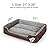 Calming Dog Bed, Warming Washable Rectangle Sleeping Orthopedic Sofa Pet Bed with Breathable Soft Cotton and Coral Fleece, Non-Slip Bottom for Large Medium Small Dogs and Cats.