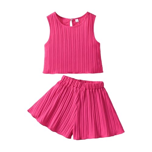 Image of Girls Cute Summer Outfits Set Clothes Size 5-14t Outfit 2 Piece Are Materials That Are Soft And Durable