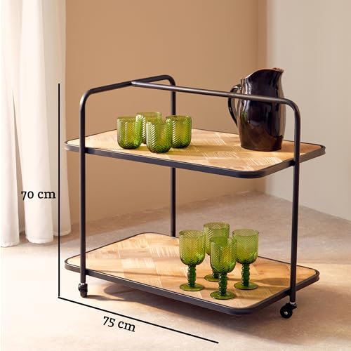 Carrito de cocina Premier Housewares compacto y resistente para almacenamiento versátil en el hogar 3