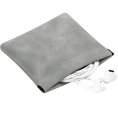 【NOUKAJU】イヤホンケース イヤホンポーチ 収納袋 ジュエリーポーチ 小物 収納 ポーチ ヌバックソフトレザー 小物入れ 保護ケース 撥水加工 防水 防塵 ステンレス金具 ?部ベルベット ICカード 現金 コイン入れ アクセサリーポーチ ジュエリー