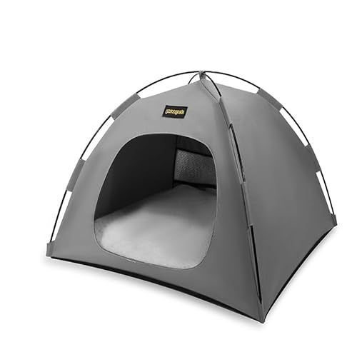 SOLAPOLLO Haustier Zelt Nester, Katze und Hund Zelt,Vier Jahreszeiten Universal, Abnehmbar, Faltbar, Tragbar, Outdoor Reise Sonnenschirm(Grau, S)