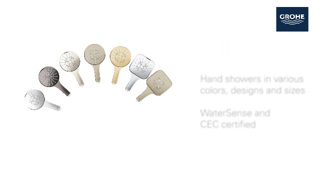 Regadera manual Grohe Rainshower 150 SmartActive con 3 tipos de chorro, acabado cromado, modelo 26553000, diámetro 150 mm miniatura 5