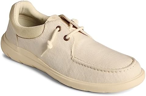 Sperry Men's Captain's MOC Sneaker, Ivory Chambray, 9 | Image 2
