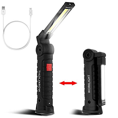 Preisvergleich Produktbild DAMIGRAM LED Arbeitsleuchte, Taschenlampe Werkstattlampe LED COB Inspektionsleuchten Wiederaufladbare mit Magnetische USB-Ladekabel Inklusive, für Garage, Camping, Notfall Usw.