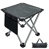 Tragbarer Klapphocker Campinghocker Kleiner Angelstuhl Leichter Faltbarer Fußhocker Mini Slacker Hocker mit wasserdichter Tasche für Camping, Angeln, Grillen, Picknick, Skizzieren mit Tragetasche