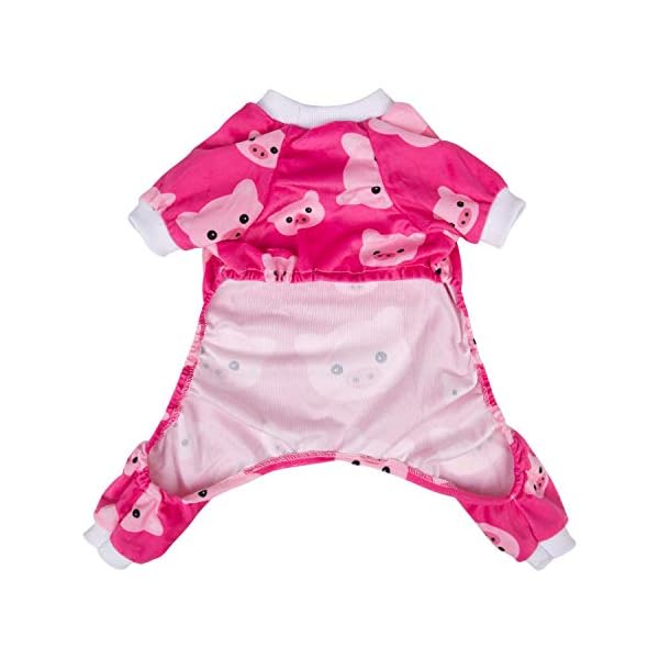 Cutebone pink pig dog pajamas cute cat clothes pet pjs onesie, medium p46m - image 10