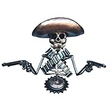 3D Metal Automotive Emblems Scary Cowboy Skull Gunslinger Hood Ornament Sculpture Vintage Vehicle Exterior Decor Accessories Car Logo Retro Hood Decoration Suit All Types of Car