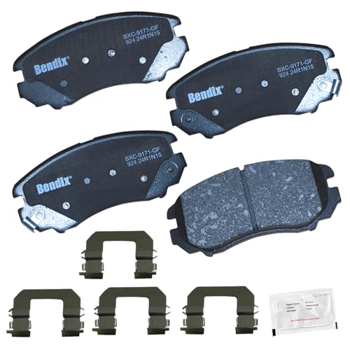 Image of Bendix Priority1 CFC924 Disc Brake Pad Set Ceramic for Select Models Changan CS35,Hyundai Elantra Magentis, Sonata,Tiburan,Tuscan,Magentis,Optima,Soul,Sportage