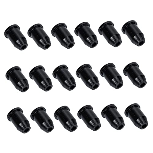 ERINGOGO 18個 紐 エレキギターの弦のバックル ギター用品 パーツ ピン 本体 交換用フェルール ベース 皿 トレモロ エレキキャップ フレット 鉄 Black
