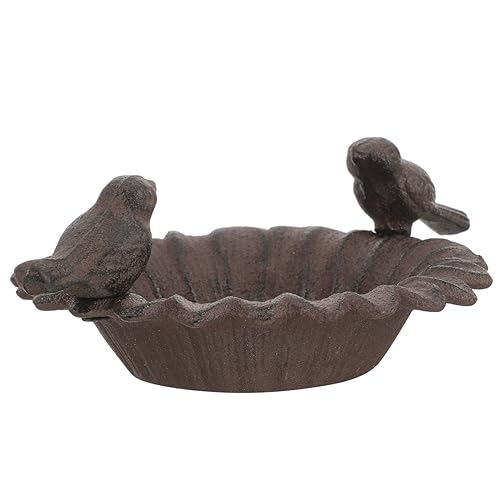 HOMOBABE Comedero De Metal para Pájaros Alimentador De Jardín Compacto y Estable Decoración Exterior para Atraer Aves El Balcón y Jardín para Canarios Loros y Aves Pequeñas