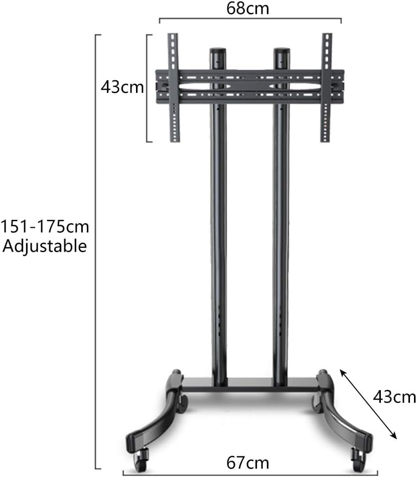Soporte rodante para tv con ruedas móvil hasta 70 kg miniatura 2