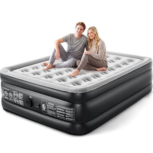 Camping Air Mattress Queen with Built in Pump 18" Thickness