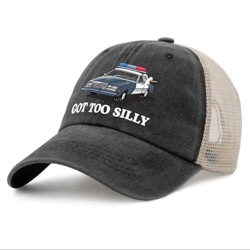 Image of Funny Goose Hat Silly Goose On The Loose Trucker Hat Women Vintage Mesh Cap for Summer | Funny Silly Goose Baseball Cap, Vintage Rave Bucket Hats for Men and Women, Ideas for Outdoor Party in Summer