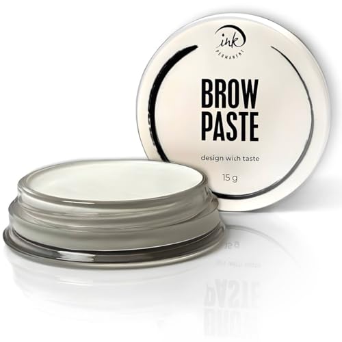 Ink Permanent Pâte à Sourcils Blanche de (15 g) pour Microblading, Accessoires PMU, Design des Sourcils, Dessin ou Esquisse la Forme