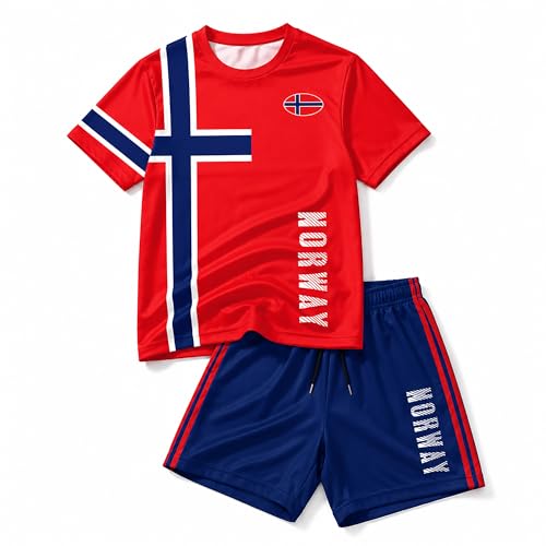 Mens National Flag Soccer T Shirt and Shorts Set Nation Pride Athletic Sportswear Match Day Fan Game Day Outfit Lightweight Summer