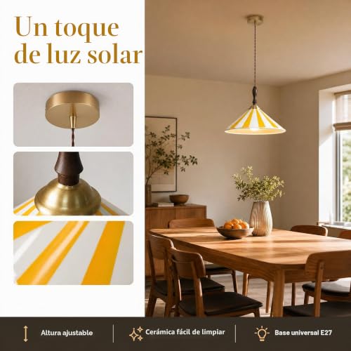 Lámpara de cerámica moderna E27 regulable para salón dormitorio y techo de cocina 3