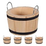 Stimulez la créativité : ce décor de seau miniature en bois inspire les enfants et les à jouer de manière imaginative, idéal comme accessoire pour maison de ou pour jouer à faire semblant avec des tonneaux en bois