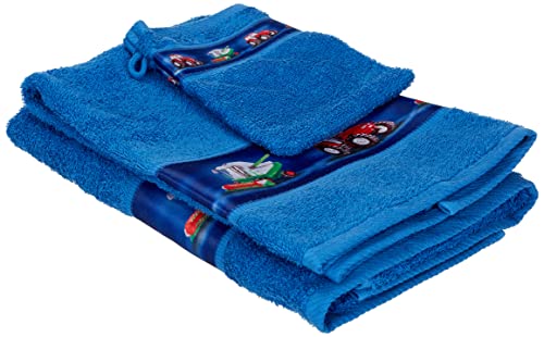 Erwin Müller Kinder Handtuch-Set, Frottier-Set 3-TLG(Blau)
