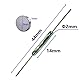 Gebildet 20pcs Glas-Reed-Schalter, Reed-Kontakt, Magnet in der Nähe – Schaltkreis verbinden, Magnet Weg – Schaltkreis unterbrechen, magnetischer Induktionsschalter (2 mm × 14 mm) mit 20pcs Magnet