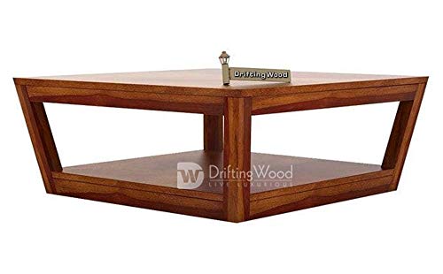 Image of DRIFTINGWOOD Sheesham Wood Freberg Center Coffee Table for Living Room | Teak Finish