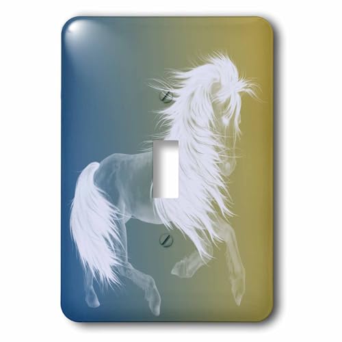 Interrupteur à bascule bleu or ombre blanc cheval pour rénover - 2