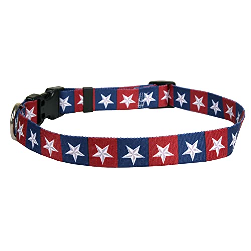 Image of Yellow Dog Design Easy-Snap Pet Collar, Colonial Stars, Medium 14 inch - 20 inch (1 inch Wide)