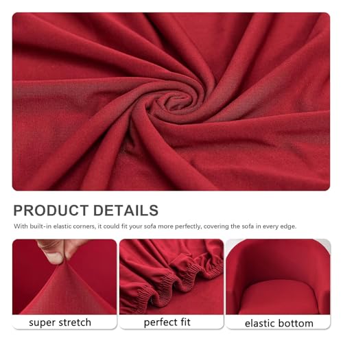 Funda para silla de bañera con brazos elástica lavable y protector de muebles gris oscuro 5