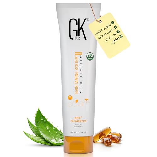 Global Keratin GKhair pH+ Pre-Treatment Clarifying Shampoo | For Deep Cleansing Removes Impurities - With Aloe Vera Vitamins and Natural Oils For All Hair Types Women and Men (100ml)