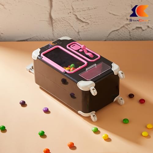 Image of Candy Dispenser, Cute Vending Machine for Desktop, Manual Candy Machine, Dispense Mini Candies, Birthday & Christmas Gift for Girls, Gift for Friends (Black)