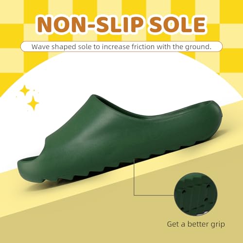 Image of Kids Cloud Slides for Boys & Girls, Super Soft & Comfy Beach Pool Slippers, Non-Slip Waterproof Shower Sandals for Toddlers & Kids