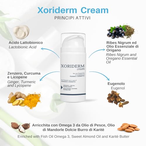 Miniatura 3 de Crema Xoriderm, Coadyuvante Cosmético En Crema Útil Para El Tratamiento De Psoriasis, Dermatitis Y En Caso De Picor Y Piel Enrojecida E Irritada