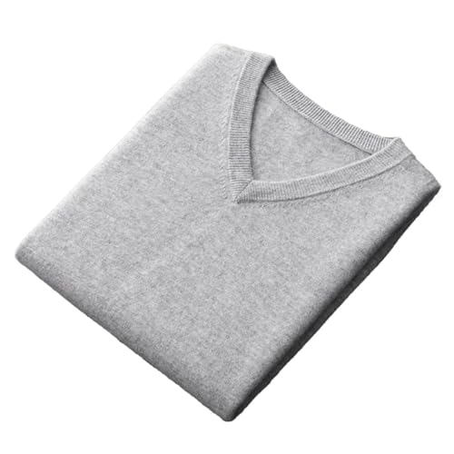 Men' Cashmere Vest Sleeveless Sweater V-Neck Vest Middle-Aged Warm Top Solid Wool Knit Waistcoat Loose Outer