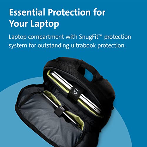 Kensington Triple Trek Slim Laptop Backpack for MacBooks, Chromebooks, Tablets & Ultrabooks up to 13-Inch-14-Inch (K62591AM), Black, 11.4" W x 15.55" H x 5.51" D by Kensington - Image 4