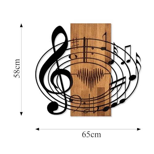 Accessoire mural élégant en bois Wallity 58x67 cm pour salon moderne - 7