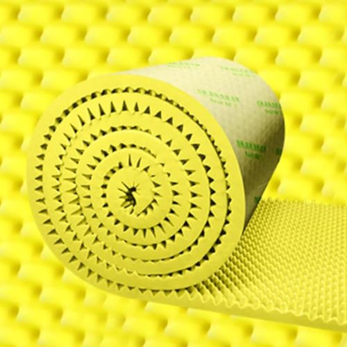 Espuma insonorizante, paneles de espuma autoadhesivos para aislamiento acústico, tratamiento acústico para estudio de grabación, color amarillo, 3 cm