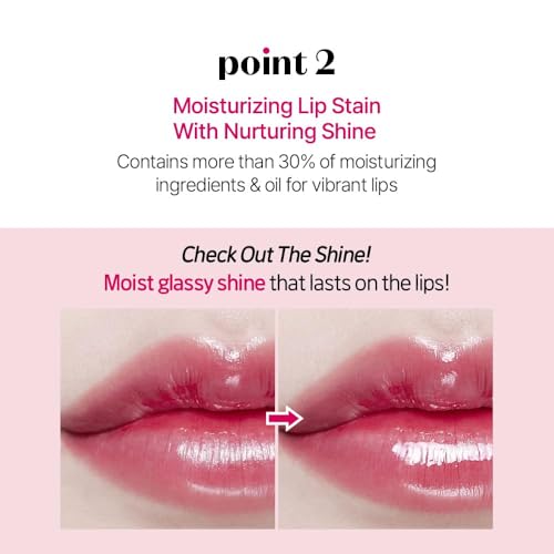 Image of ETUDE Glow Fixing Tint Mini | For Plump & Fuller Lips | Non-Sticky, Moisturising, Vegan, Glossy Tint| Shade-03, Mauvement - 2g (Pack of 2)