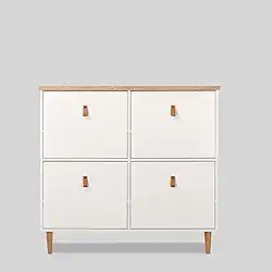 Sapateira de Parede Nala 4 Portas Madeira/Branco