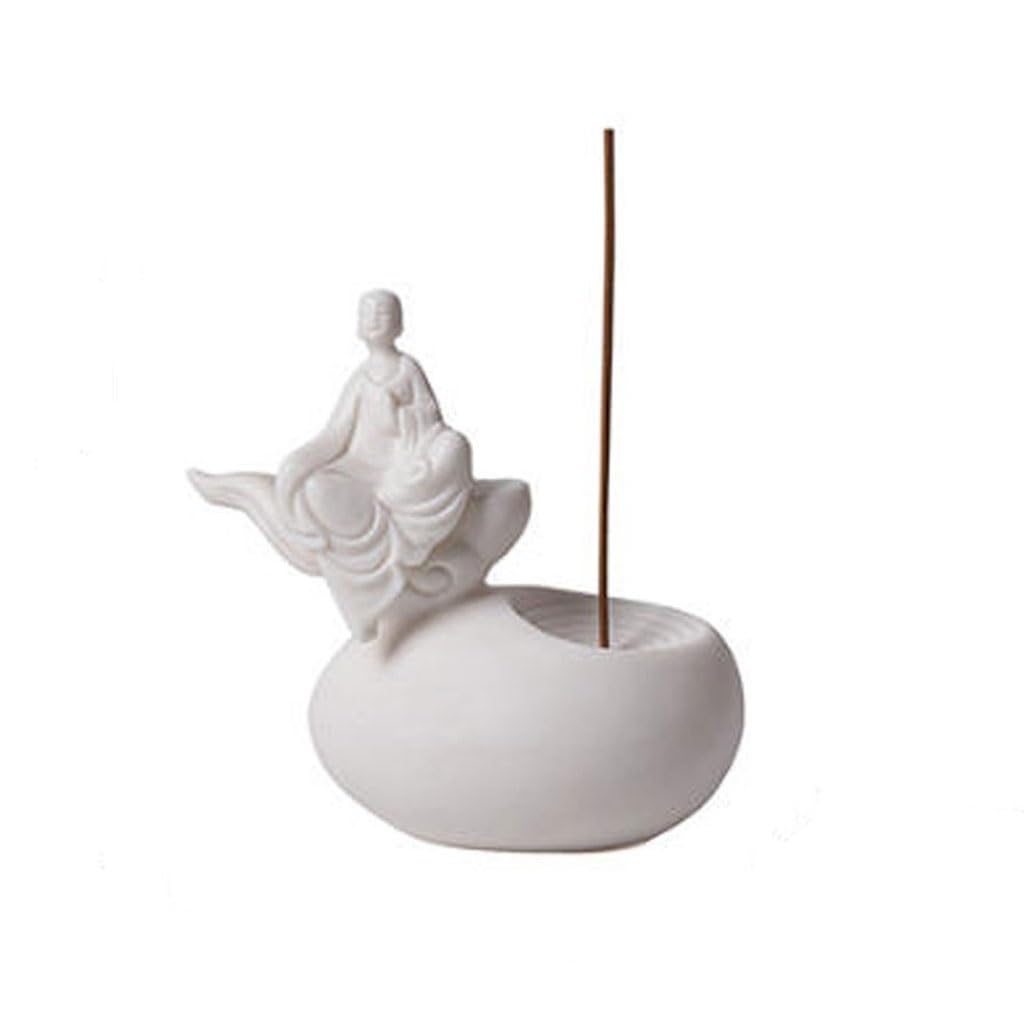 Incense Burner Creative Zen-inspired Little Monk Incense Holder, Indoor Tea Table, Ceramic Tray Waterfall Incense Burne