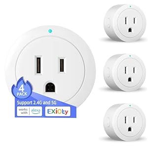 Smart Plug, Works with Alexa, Simple Setup with One Voice Command, Remote Control, Timer & Schedule & Group Controller, Bluetooth Mesh Outlet, Alexa Echo Required, ETL & FCC Certified (4 Pack)