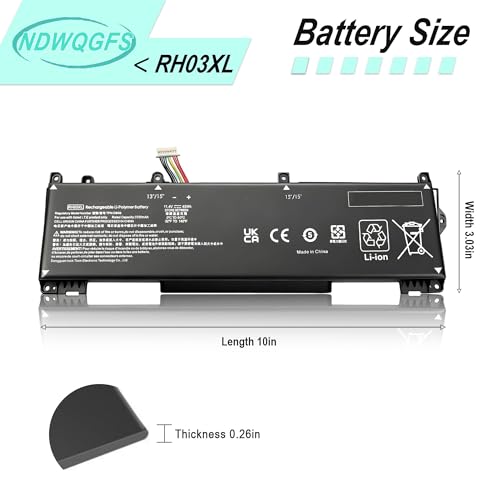 Image of RH03XL M02027-005 Laptop Battery Replacement for HP ProBook 430 440 445 450 455 630 640 650 G8 G9 G10 Series EliteBook 630 640 645 650 655 G9 G10 Series HSTNN-DB0B HSTNN-UB7X HSTNN-OB1T