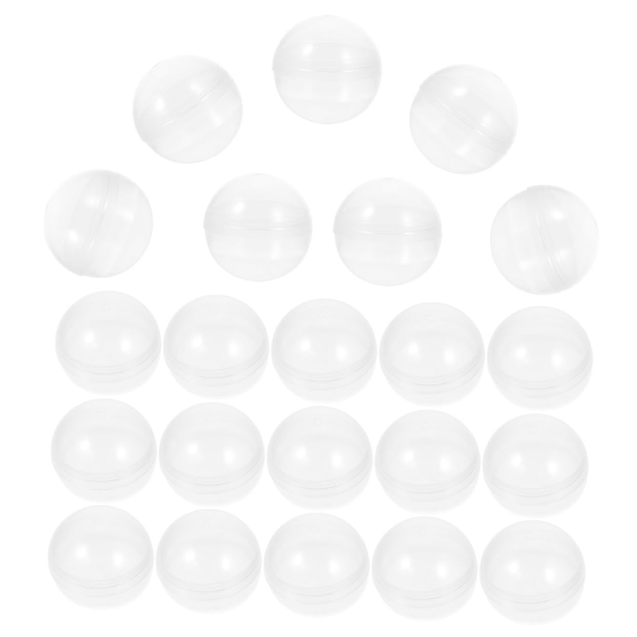 GLEAVI 120pcs Transparent Fillable Capsule Balls Multi Function Twisted Balls for Candy Storage Party Favors for Christmas Weddings Crafts Display