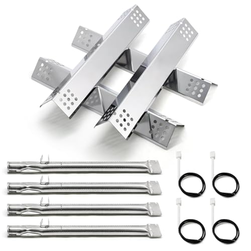 Adviace Replacement Parts for Monument Grill 35633 41847NG 24367 24633 17842 77352 77352MB 77352-MB A0212926 Main Burner & D010012307 Flame Tamer & Igniter for 35633 Monument Grill 4-Burner Gas Grill
