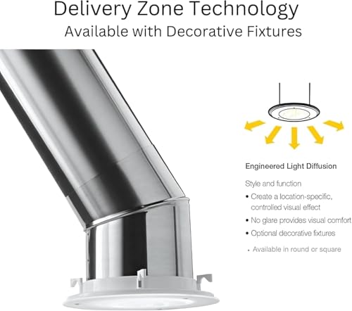 Solatube® 160 DS 10-inch Tubular Skylight Extension Kit – Complete 40-inch Reach for High Ceilings – Natural Daylight for Bathrooms & Hallways – Includes 2 x 20" Extension Tubes by Solatube - Image 4