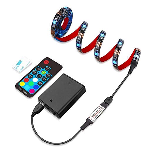 LWY Streifen, USB Bluetooth Batteriebetriebene drahtlose Smart App-Steuerung USB-LED-Streifen HDTV Desktop PC-Bildschirm Hintergrundlicht 1M 2M