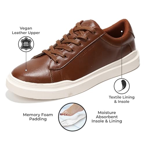 Tilton Project Cloud Mens Casual Vegan Leather Sneakers with Memory Foam
