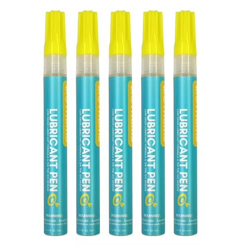 Image of Lubrication Oil Pen, Precision Oiler Pen for Metal Tool Maintenance, Machine Lubricant, Lubrication with Pen-Tip Precision, Controlled Flow, Prevent Corrosion, Ideal for Tights Spaces, 5 Pack